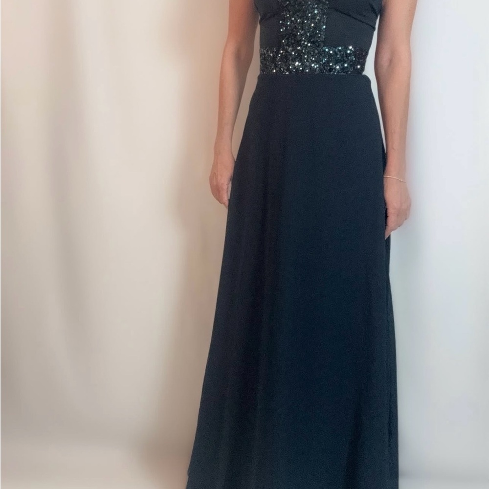 Dress the Population Black Sequin Maxi Dress
